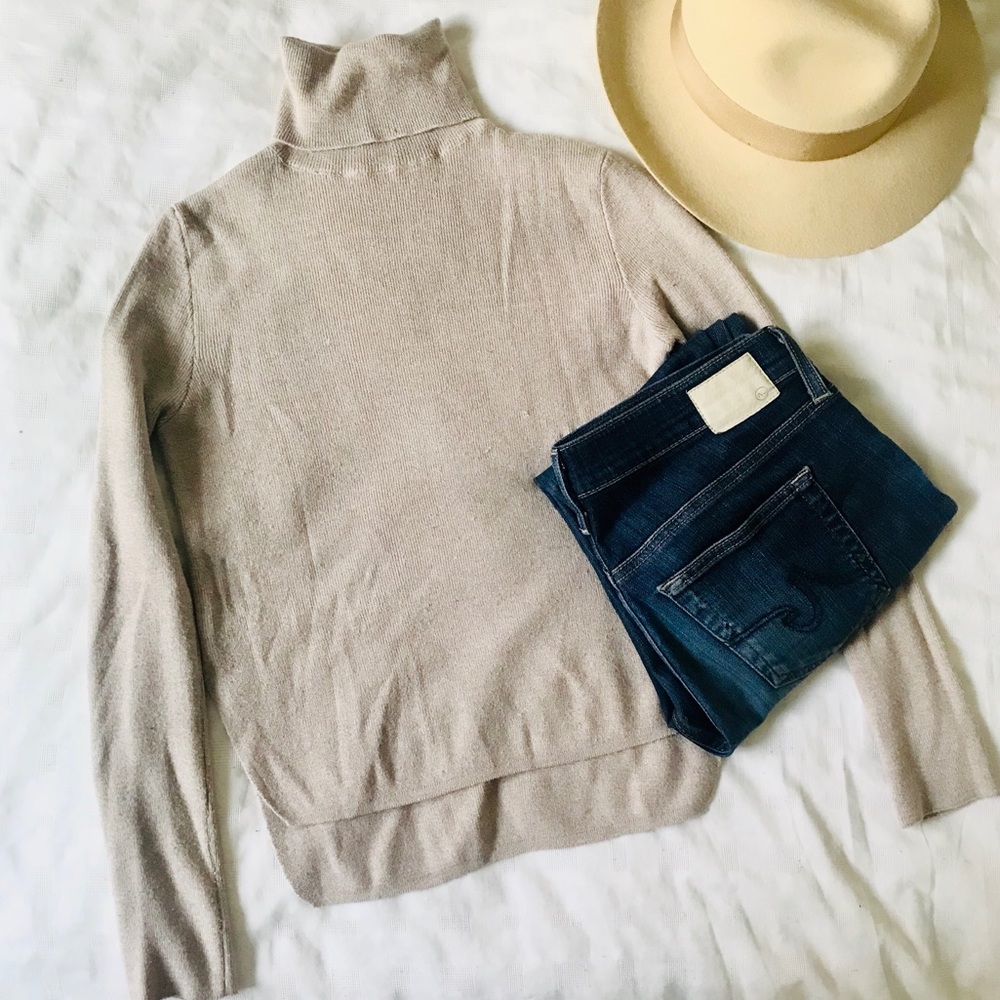 Tan turtle neck top